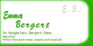 emma bergert business card